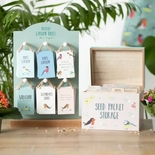 Garden Birds Seed Packet Storage Box