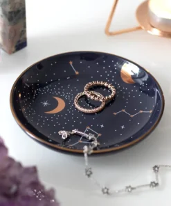 Ceramic Purple Star Sign Trinket Dish