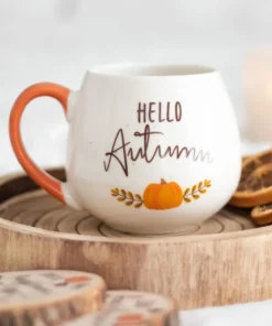 Hello Autumn Rounded Pumpkin Mug