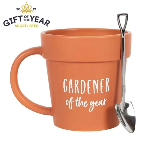 Gardener of the Year Pot Mug and Shovel Spoon - Image 3