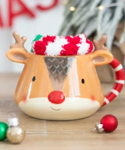 Christmas Reindeer Mug and Sock Set