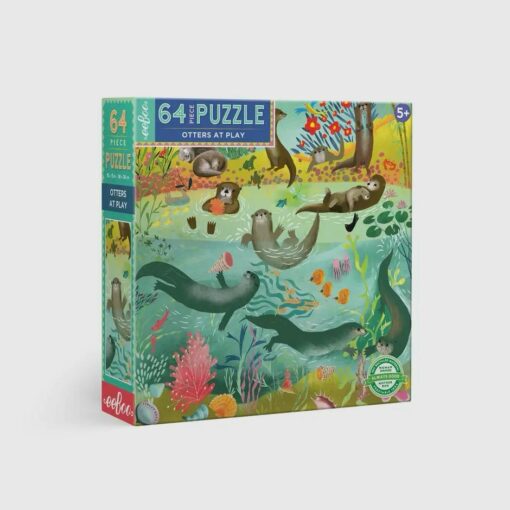 Otters At Play - 64 Piece Puzzle