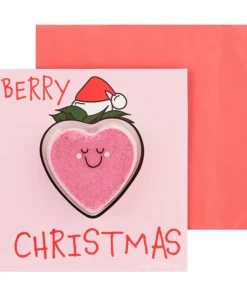 Strawberry Bath Bomb 'Berry Christmas' Card (50g)