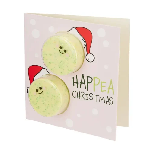 Sweet Pea Bath Bomb 'Happea Christmas' Card (50g) - Image 2