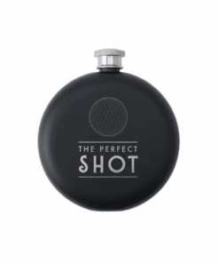 Dapper Chap 'The Perfect Shot' Black 6oz Hip Flask