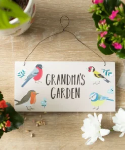 Grandma's Garden British Garden Birds Sign