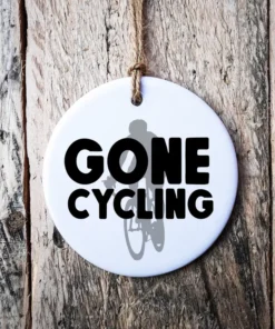 'Gone Cycling' Hanging Ornament