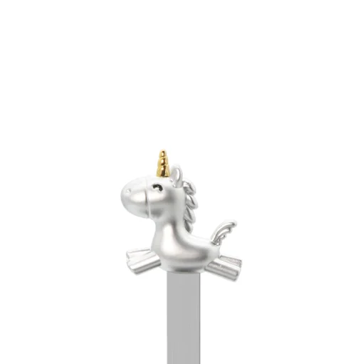 Cute Silver Unicorn Metal Bookmark - Image 2