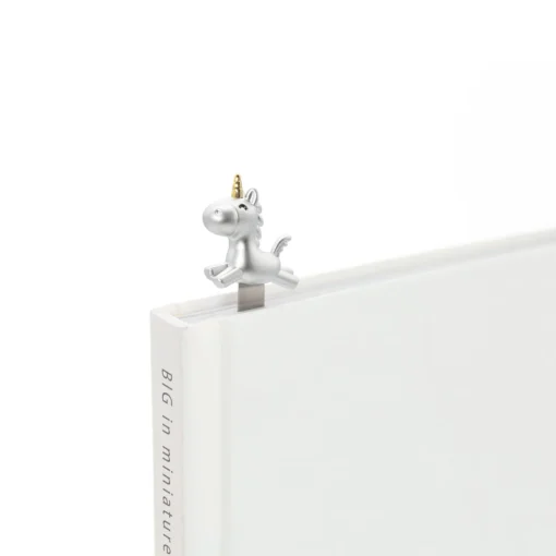 Cute Silver Unicorn Metal Bookmark