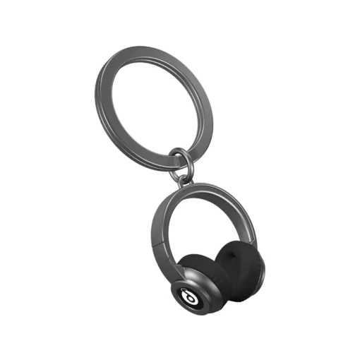 Black Headphones Keyring - Metalmorphose