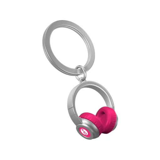 Pink Headphones Keyring - Metalmorphose